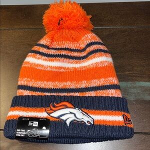New Era NFL Denver Broncos Orange Crush Knit Ski Snowboard Winter Beanie Cap Hay